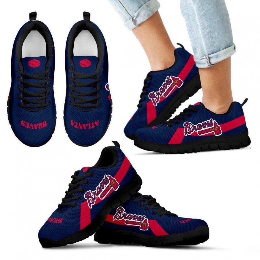 Atlanta Braves Line Logo Sneakers #850