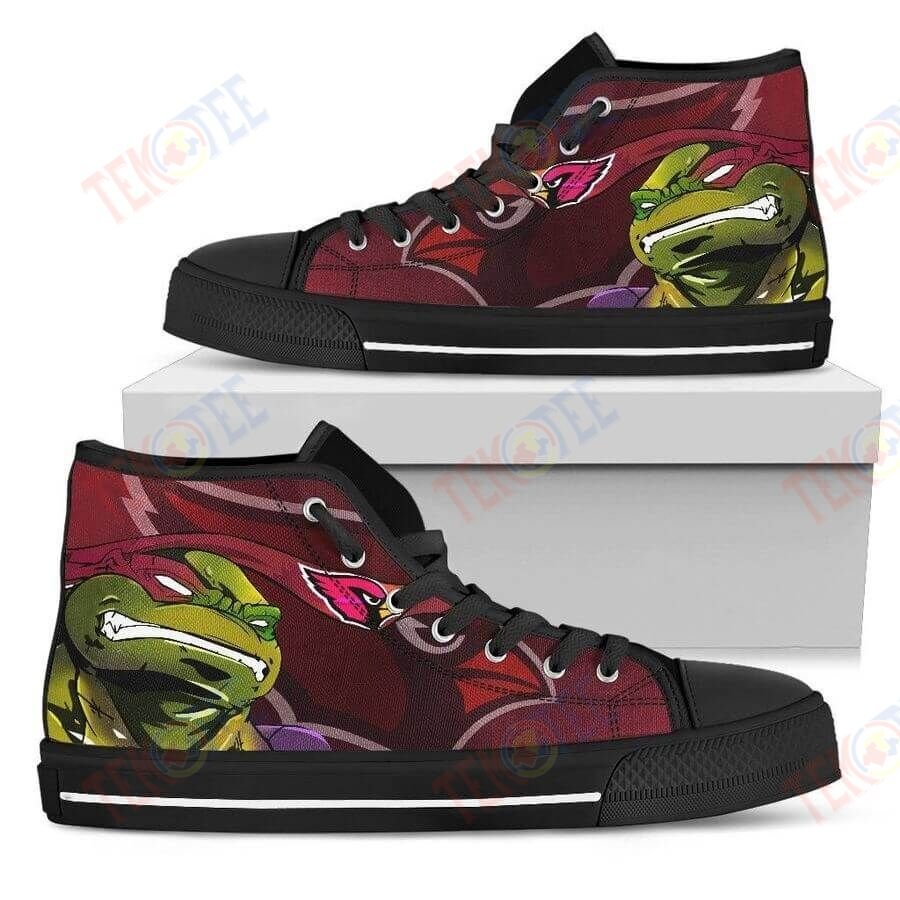 Mens Womens Turtle Arizona Cardinals Ninja High Top Shoes TMT274