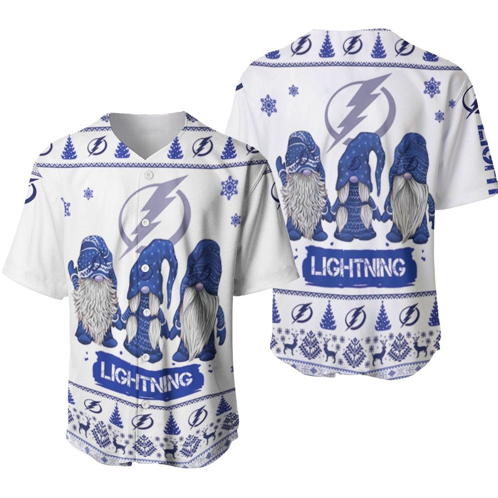 Christmas Gnomes Tampa Bay Lightning Ugly Sweatshirt Christmas 3D Baseball Jersey