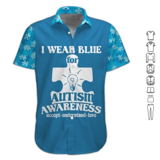 I Wear Blue Hawaii Shirt Unisex Adult Ha37253