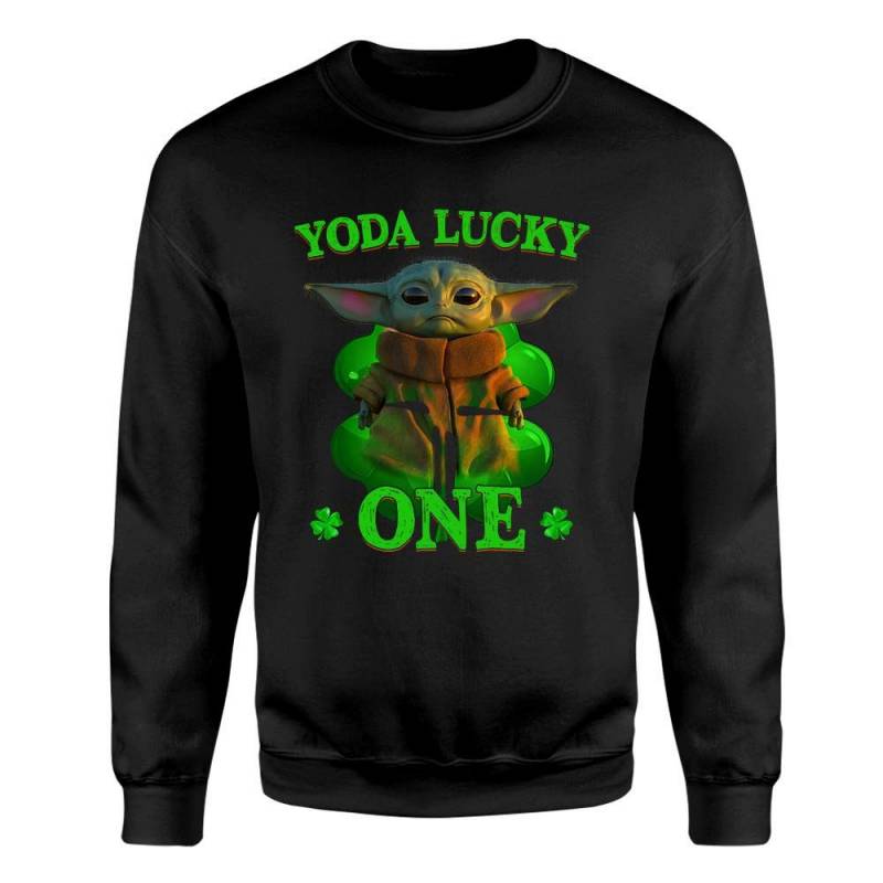 St Patricks Day Gift Leprechaun Shamrock Baby-yoda Lucky One Cute Shirt For