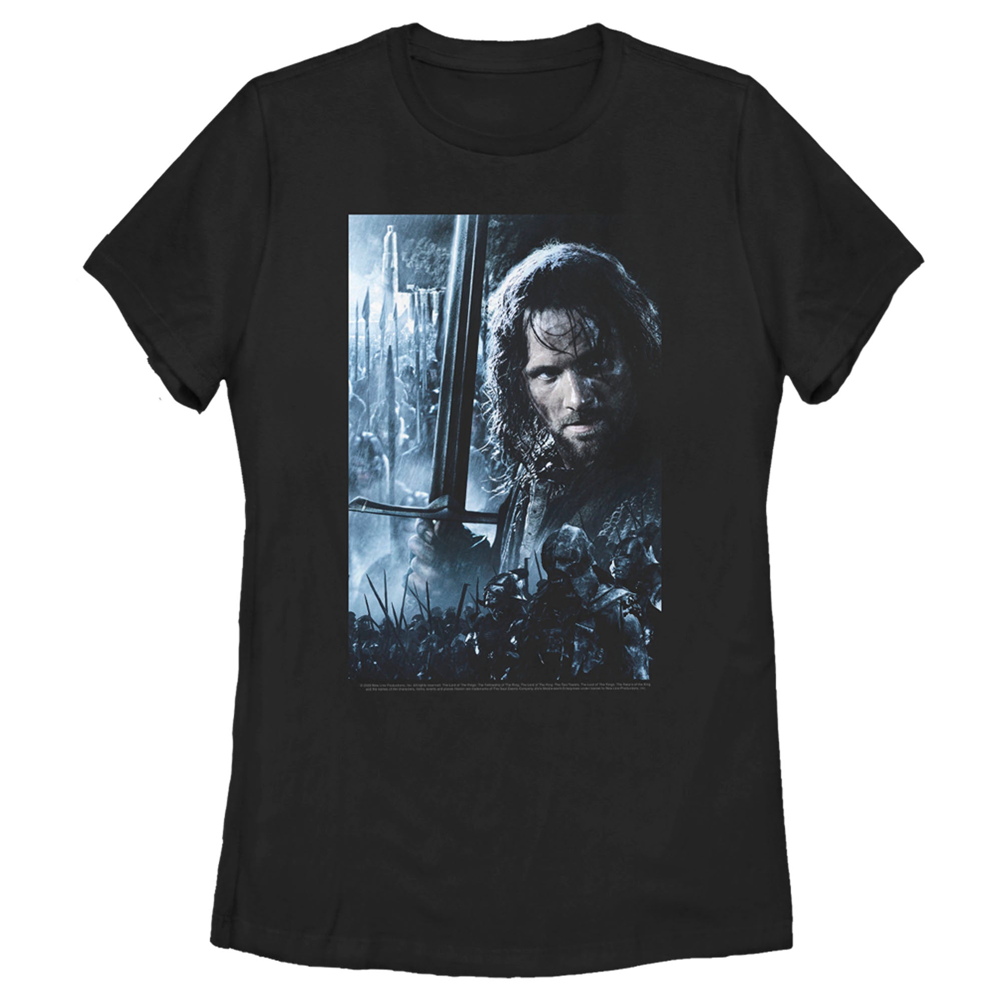 The Lord Of The Rings Women’S Fellowship Of The Ring Aragorn Poster  T-Shirt