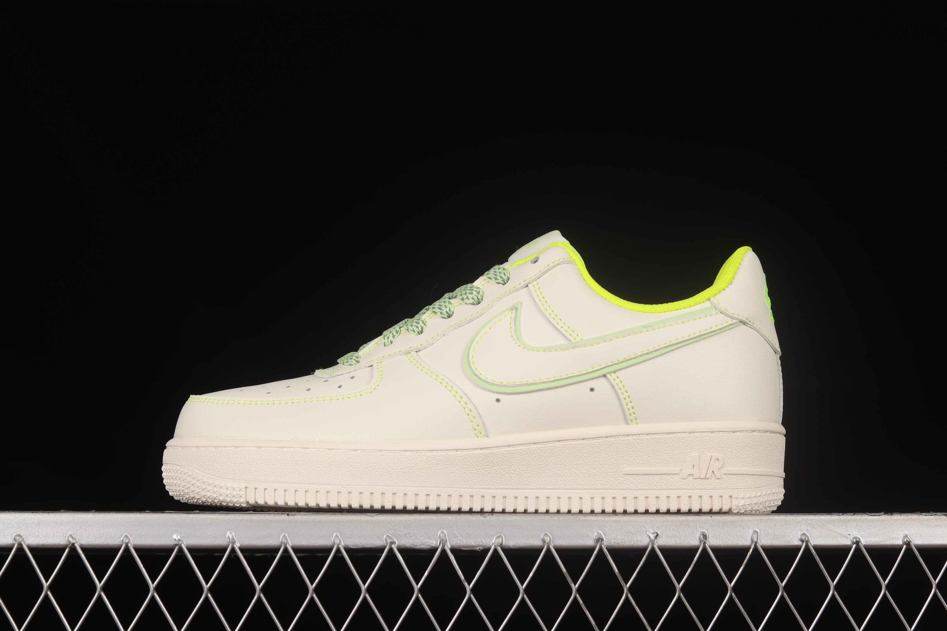 Nike Air Force 1 07 Low Beige Green White Shoes Sneakers SNK871872864