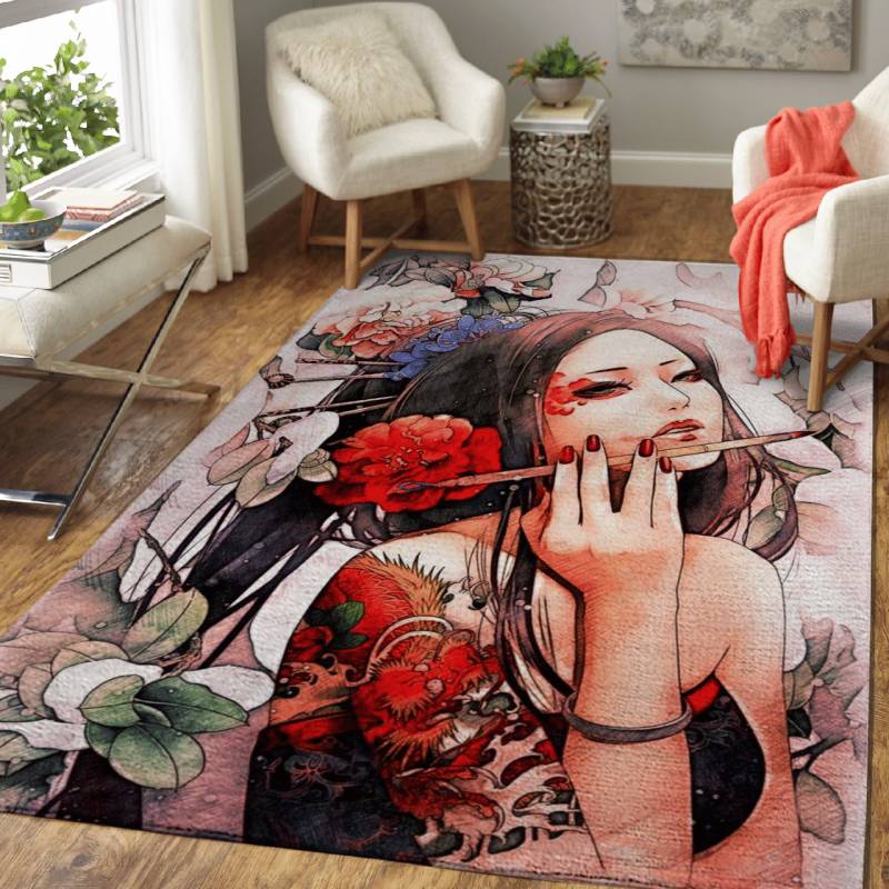 Yakuza Girl Anime Manga Area Rug – Carpet