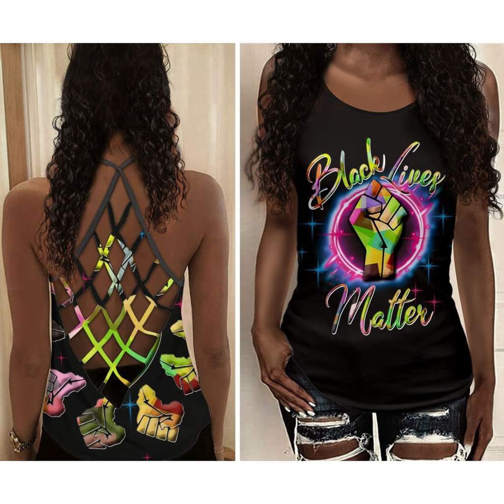 Black Lives Matter Cross Tank Top #Kv