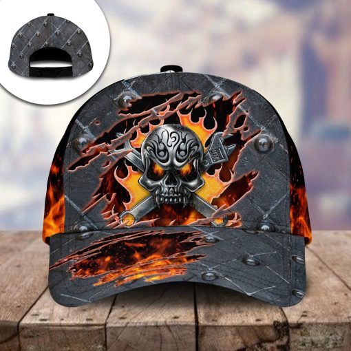 Mechanic Skull Metal Style 3D Classic Cap