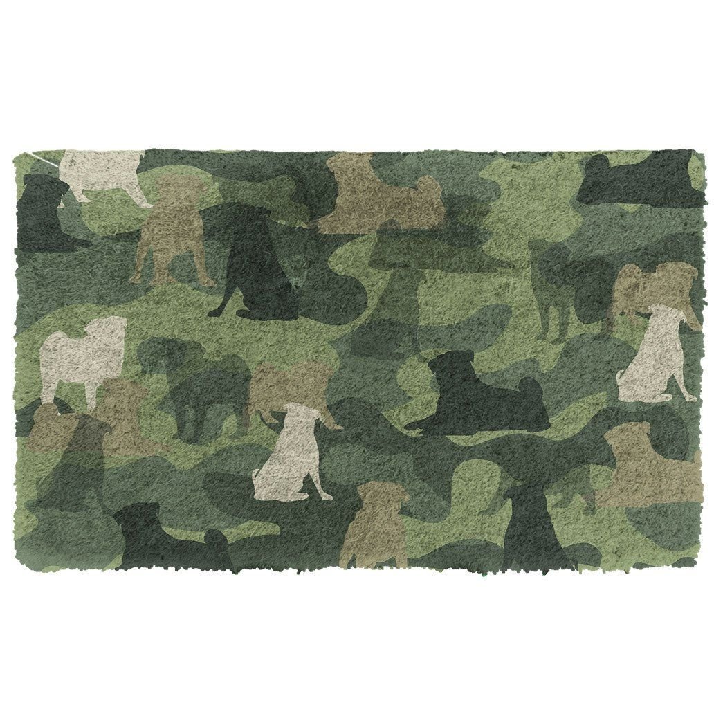 3D Pug Camo Doormat