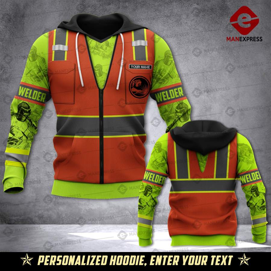 Welder Safety Customized 3d Printed HOODIE NQA