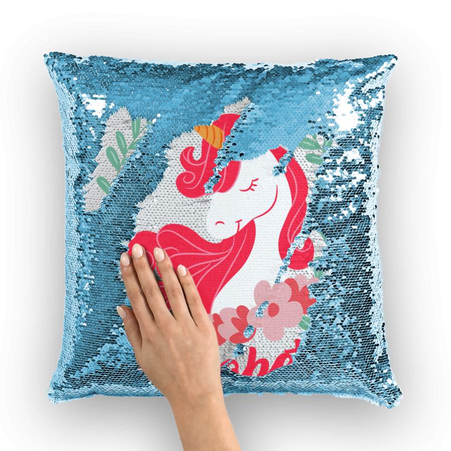 Custom Unicorn Flip Pillow – Christmas Gift for Her – Sequin Flip Pillow