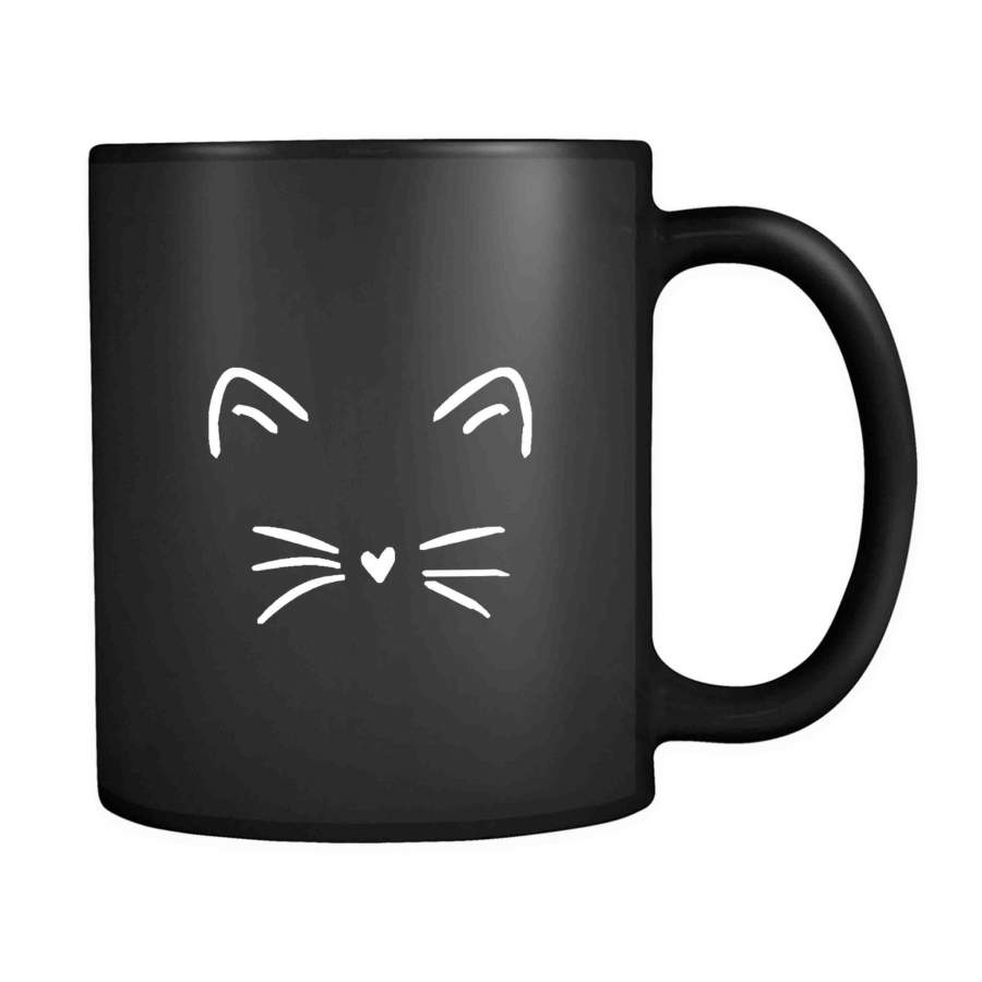 Cute Cat Whiskers Face Kitten 11oz Mug