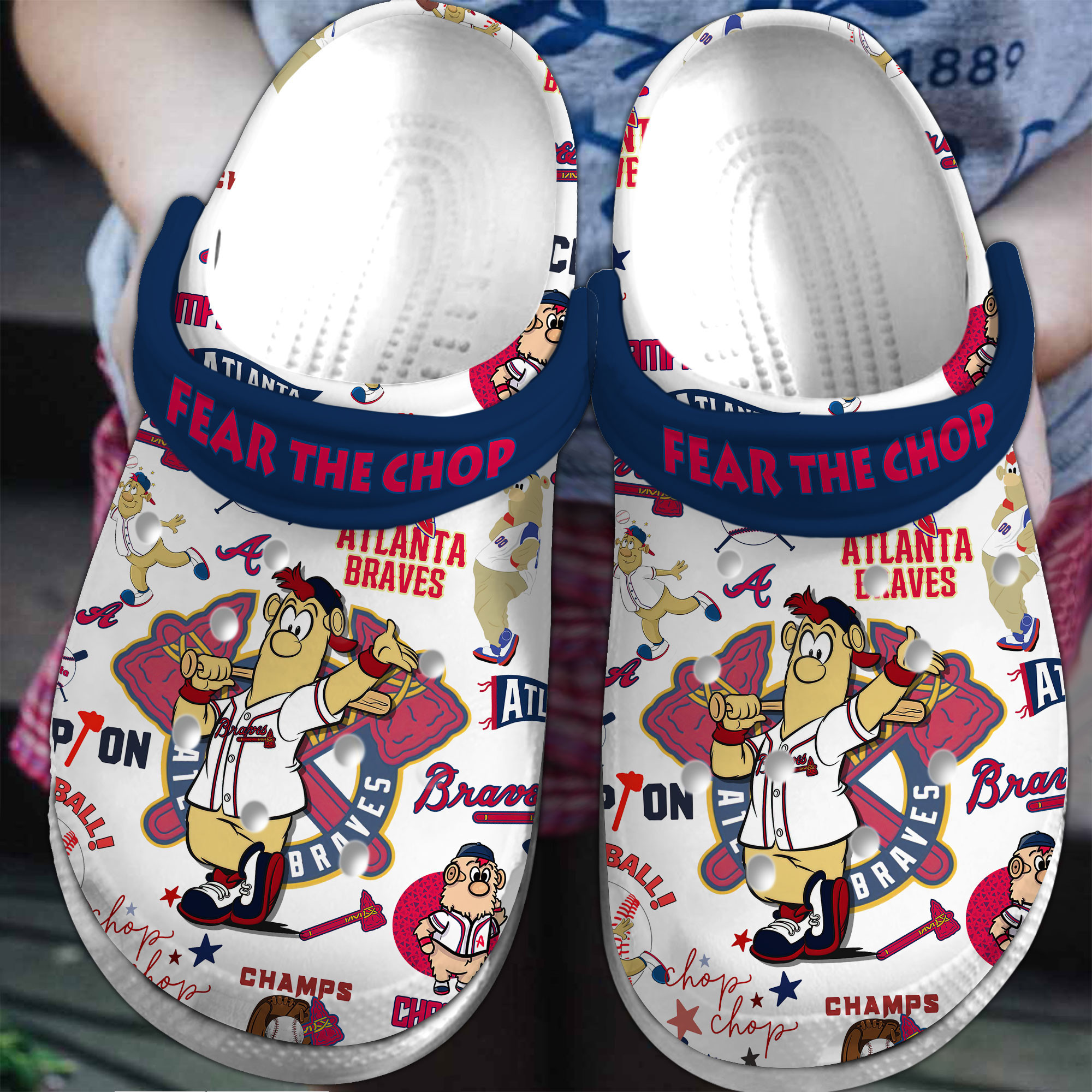 Atlanta Braves Baseball MLB Sport Crocss Crocband Clogs Shoes Comfortable For Men Women and Kids