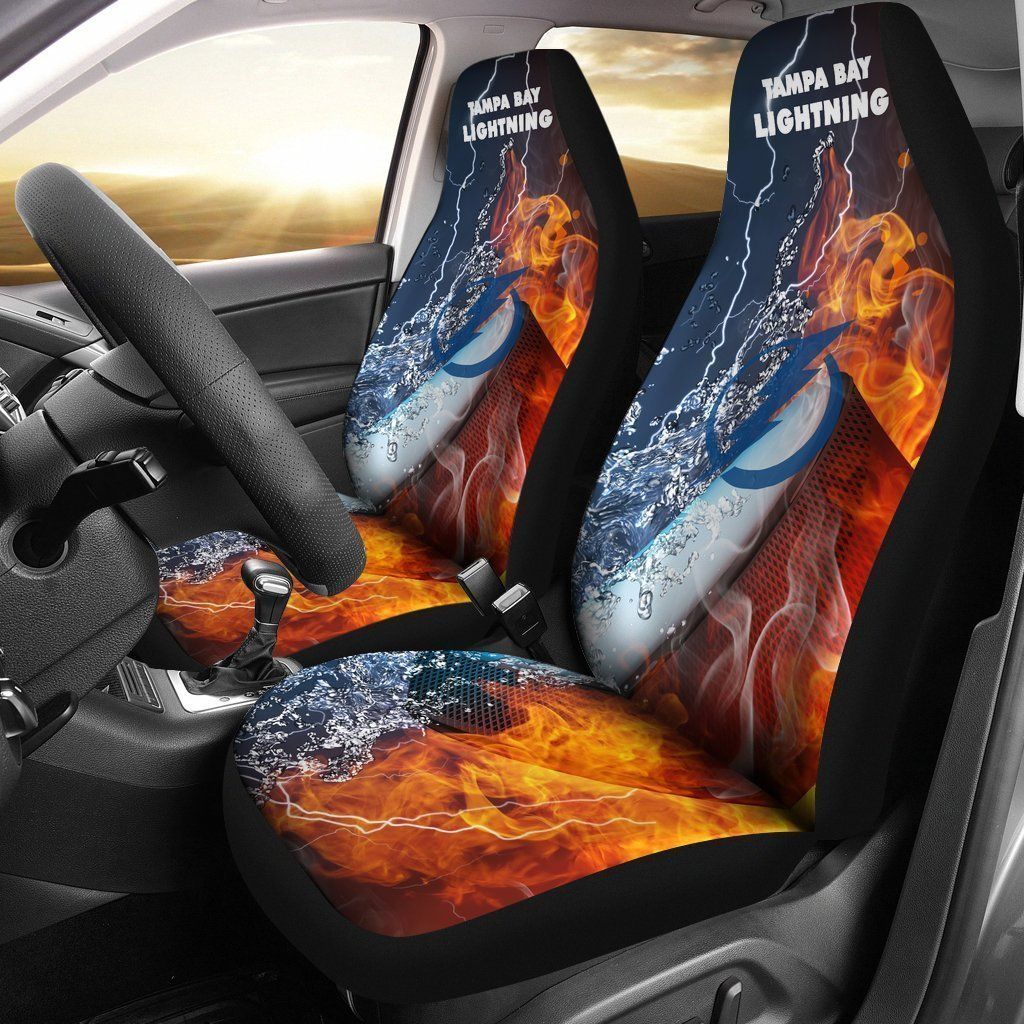 Tampa Bay Lightning Car Seat Covers 2pcs v3