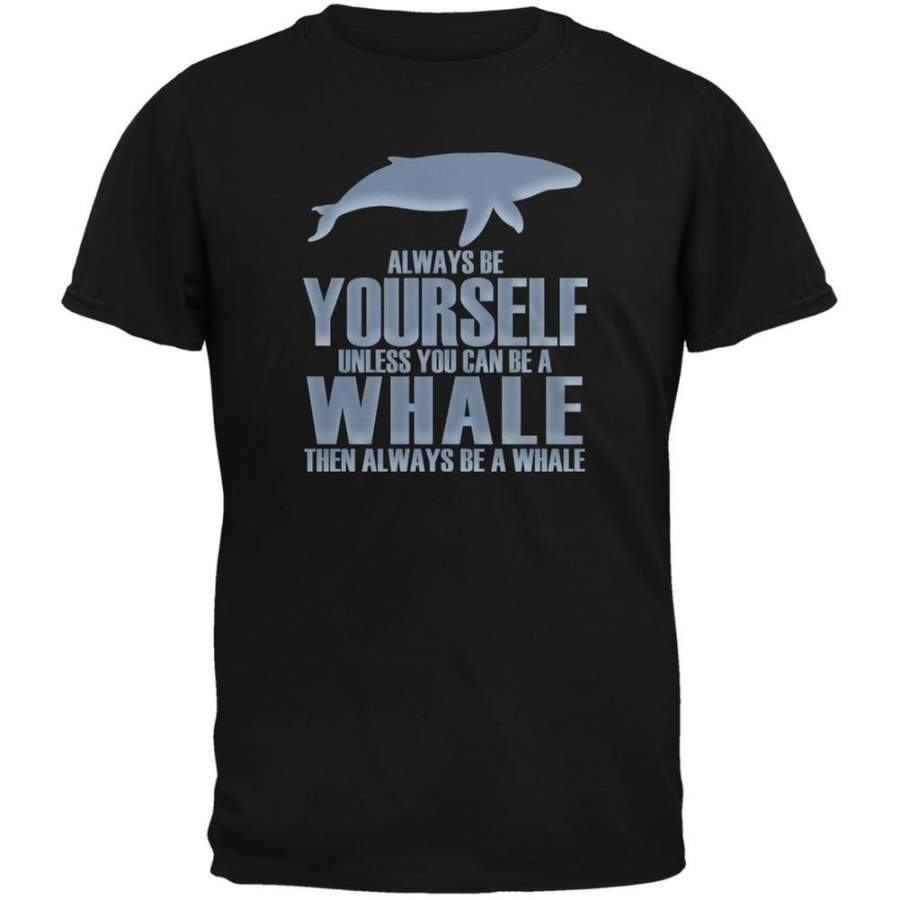 Always Be Yourself Whale Black Youth T-Shirt