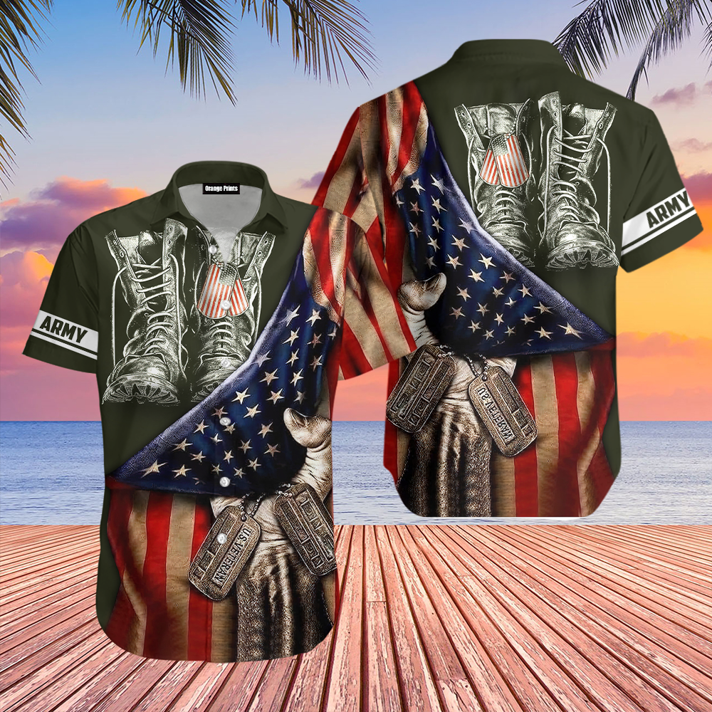 Army Veteran Us Flag Hawaii Shirt For Men Women Ha98556