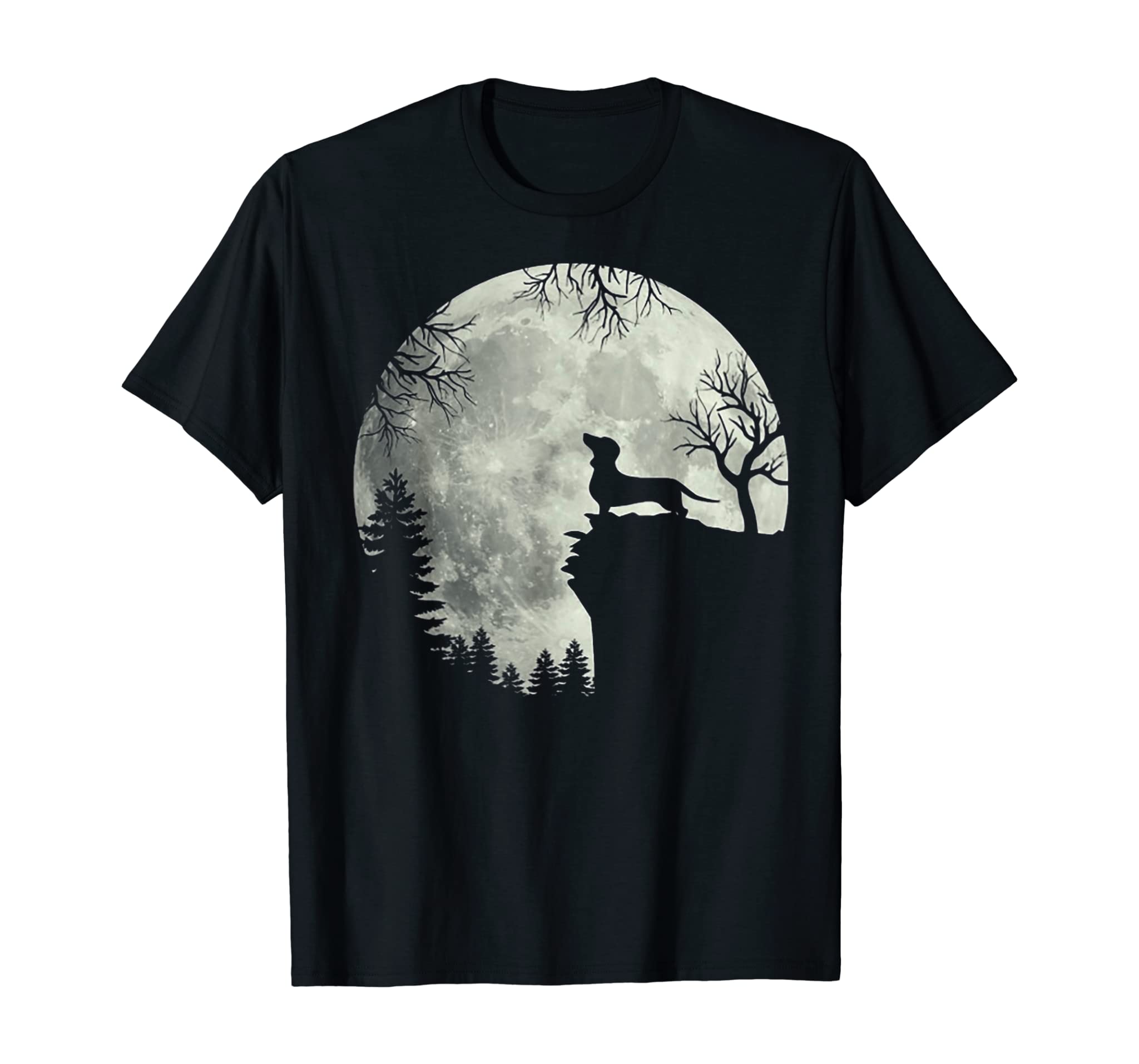 Dachshund And Moon Halloween T-Shirt