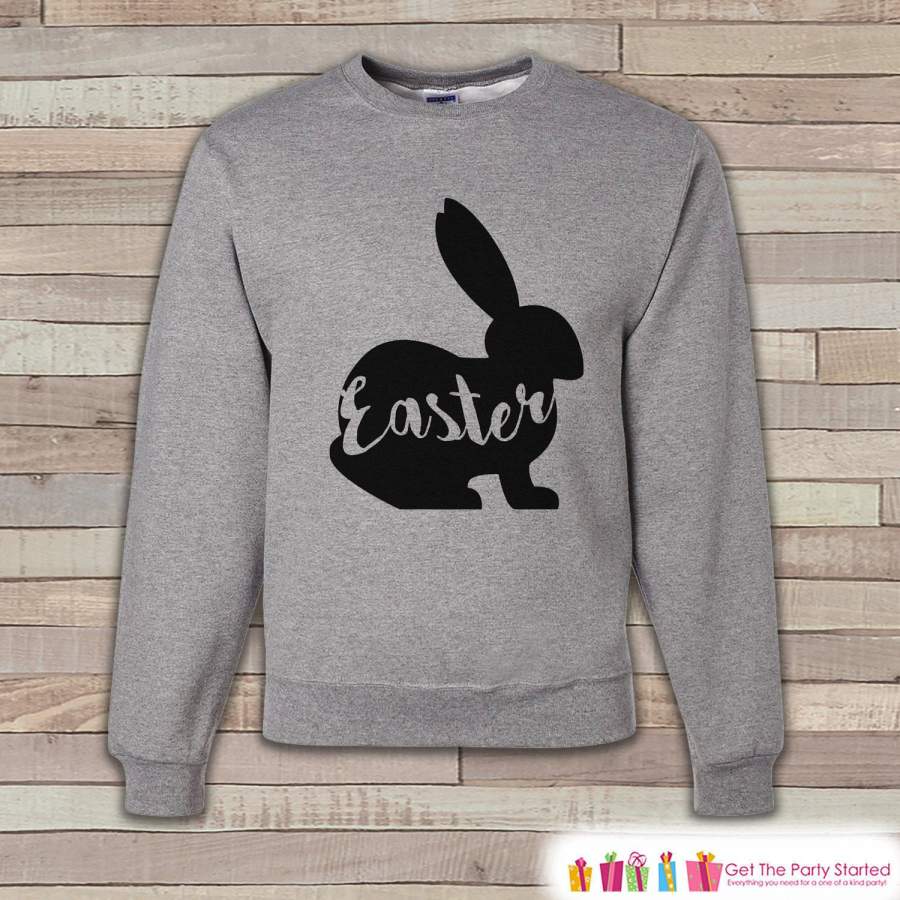 Adult Easter Shirt – Easter Bunny Happy Easter Sweatshirt – Matching Family Easter Shirts – Easter Grey Men’s Sweatshirt – Easter Egg Hunt