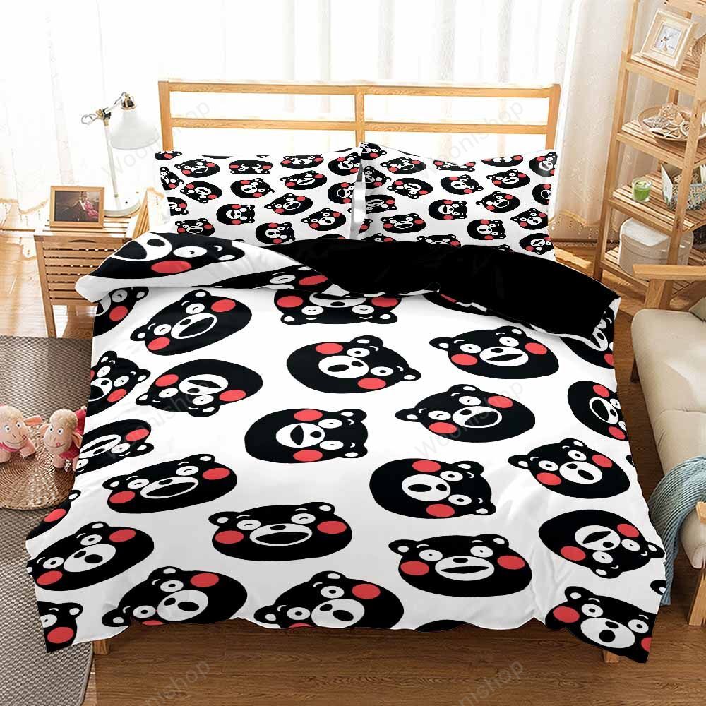 2/3 Piece Cute Bear Bedding Set Pillowcase Animals Bed Linen Set Kid Cartoom Bed Cover For Home Hotel Twin Full Queen King Size