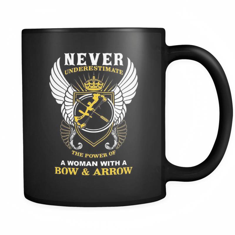A Woman With A Bow And Arrow - Luxury Archery Mug
