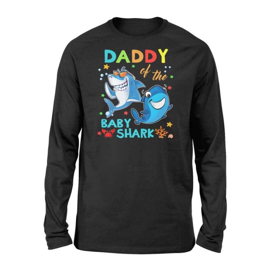 Daddy Of The Baby Shark Birthday Daddy Shark Shirt – Standard Long Sleeve