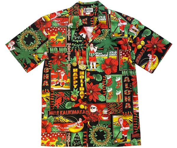 Products Aloha Christmas Traditions Black Hawaii Shirts For Men Women Ha7459