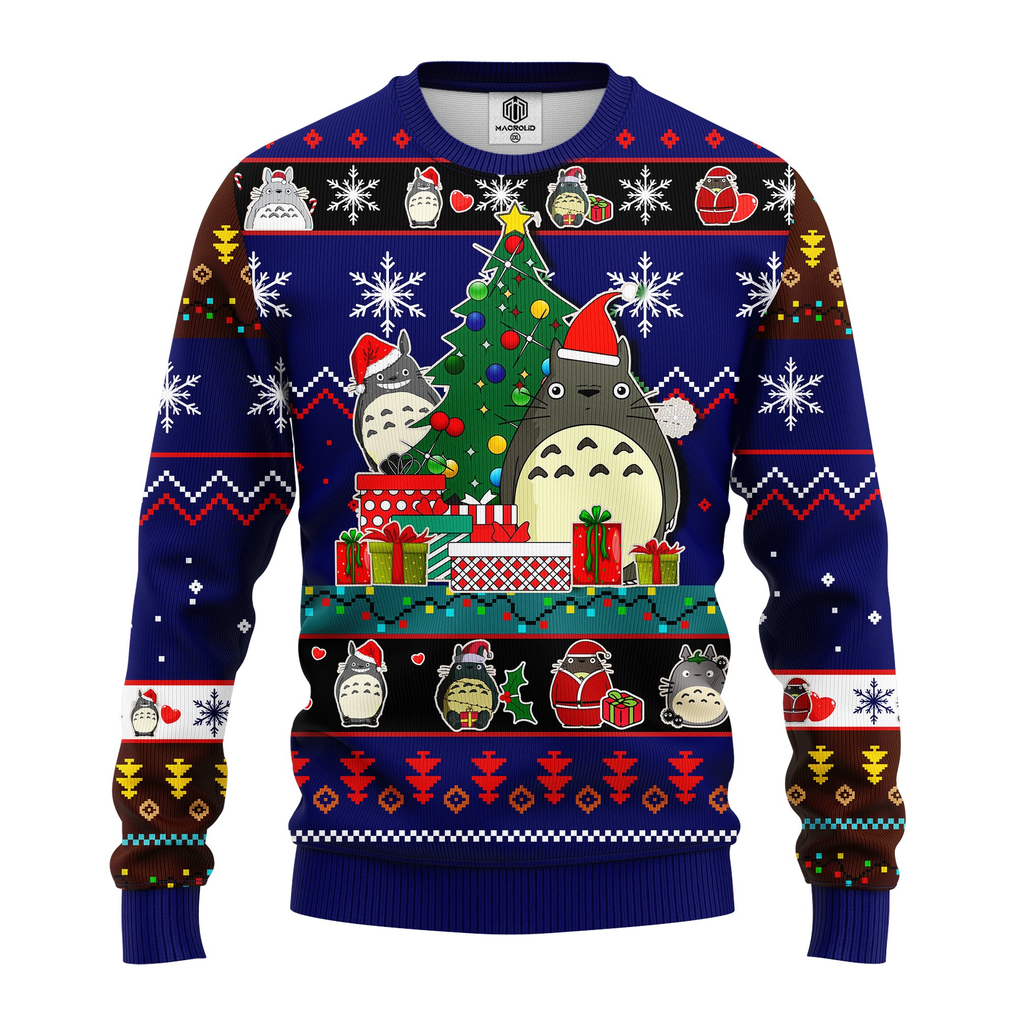 totoro ghibli noel ugly christmas sweater blue 1 – Amazing Gift idea – thanksgiving gift