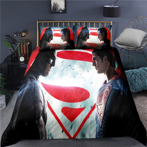 Super Hero Superman 1 Duvet Cover Pillowcase Home Decor 3D Bedding Set 2