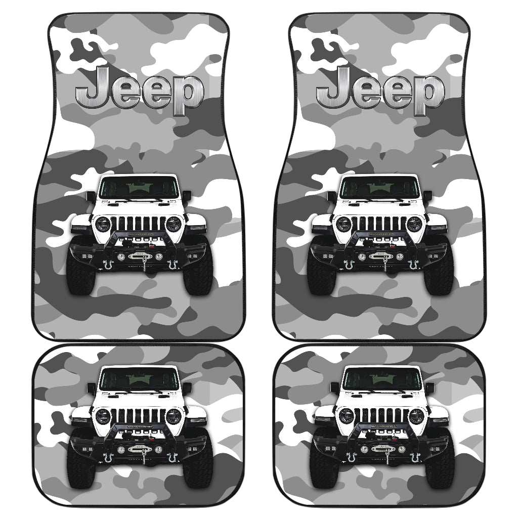 White Jeep Camouflage Car Floor Mats Car Accessories