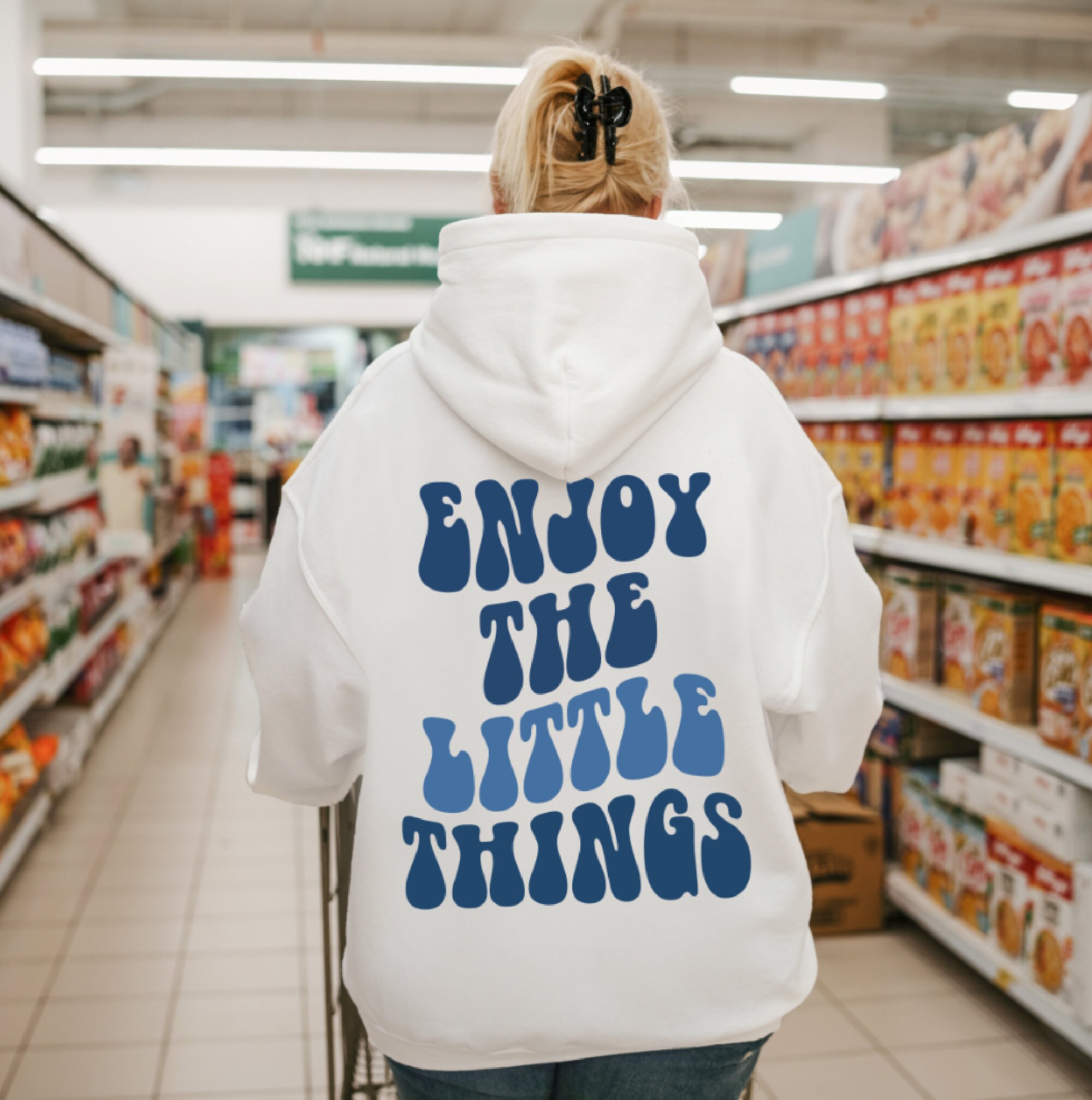 Enjoy The Little Things Sweatshirt, Oversized Hoodie, VSCO Hoodie, Saying Sweatshirt, Aesthetic Preppy Hoodie, Trendy Hoodie