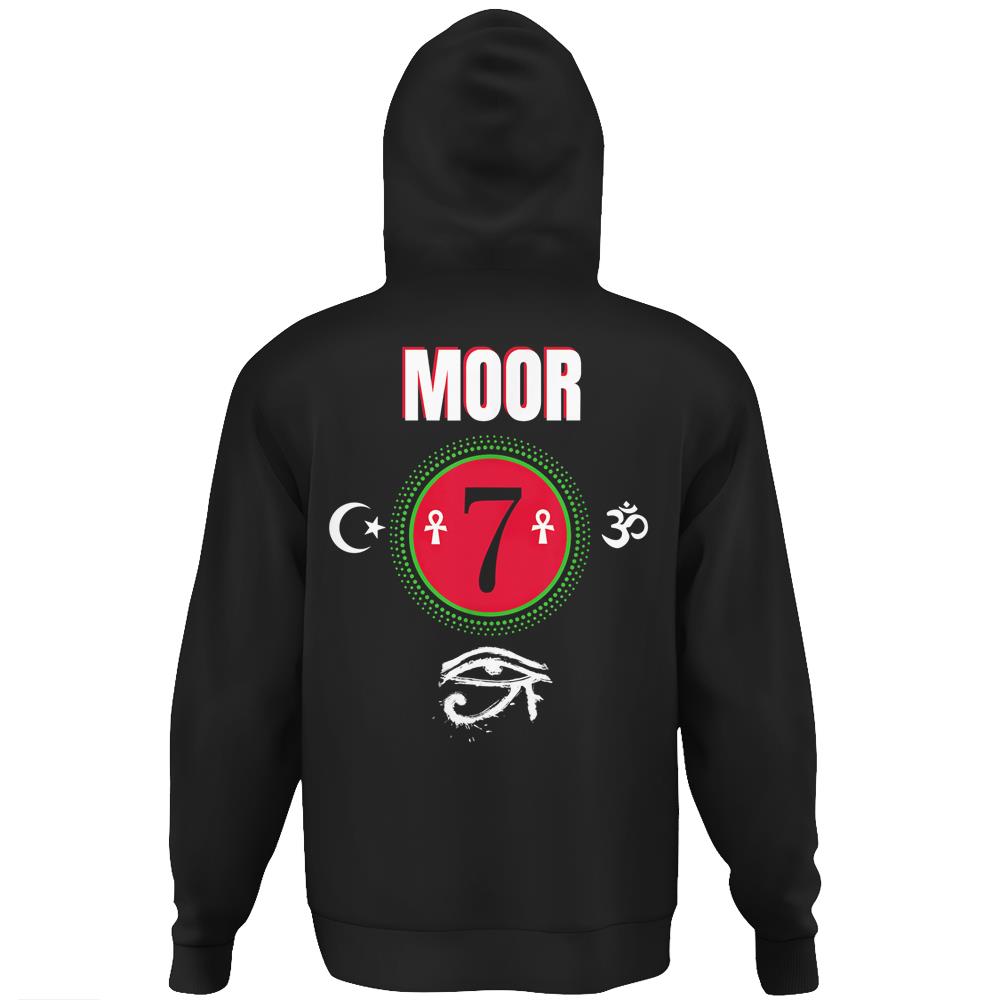 Moor – Moorish American God Body Of Melanin Hoodie Print On Back