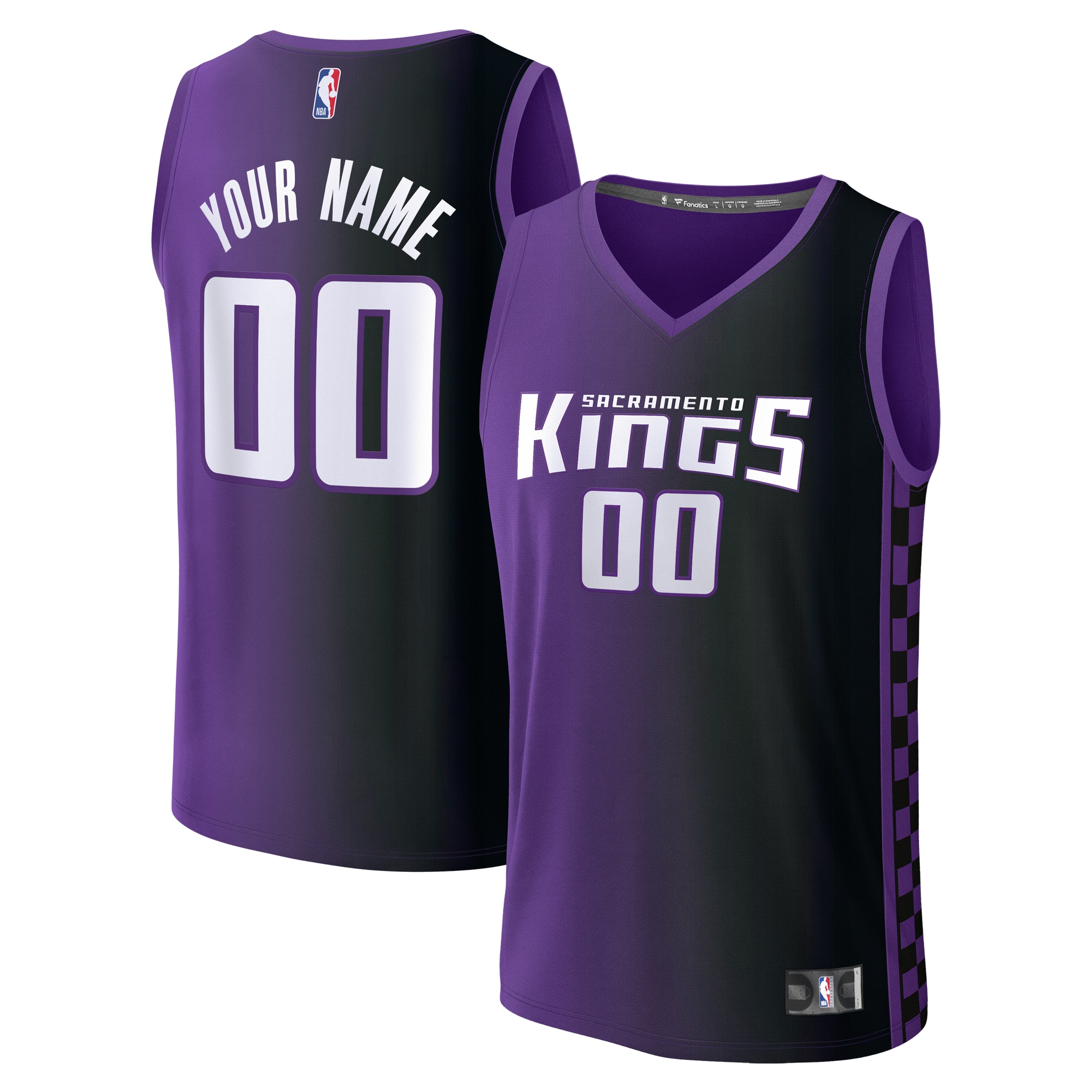 Sacramento Kings Branded Youth Custom Fast Break Jersey – Purple – Statement Edition