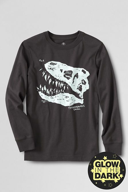 Dino Glow Graphic Shirt From Lands End Shirt