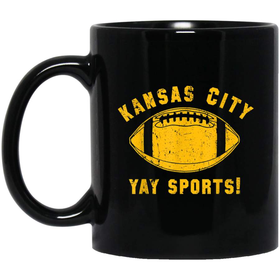 Kansas City Yay Sports Funny Football Vintage Mug