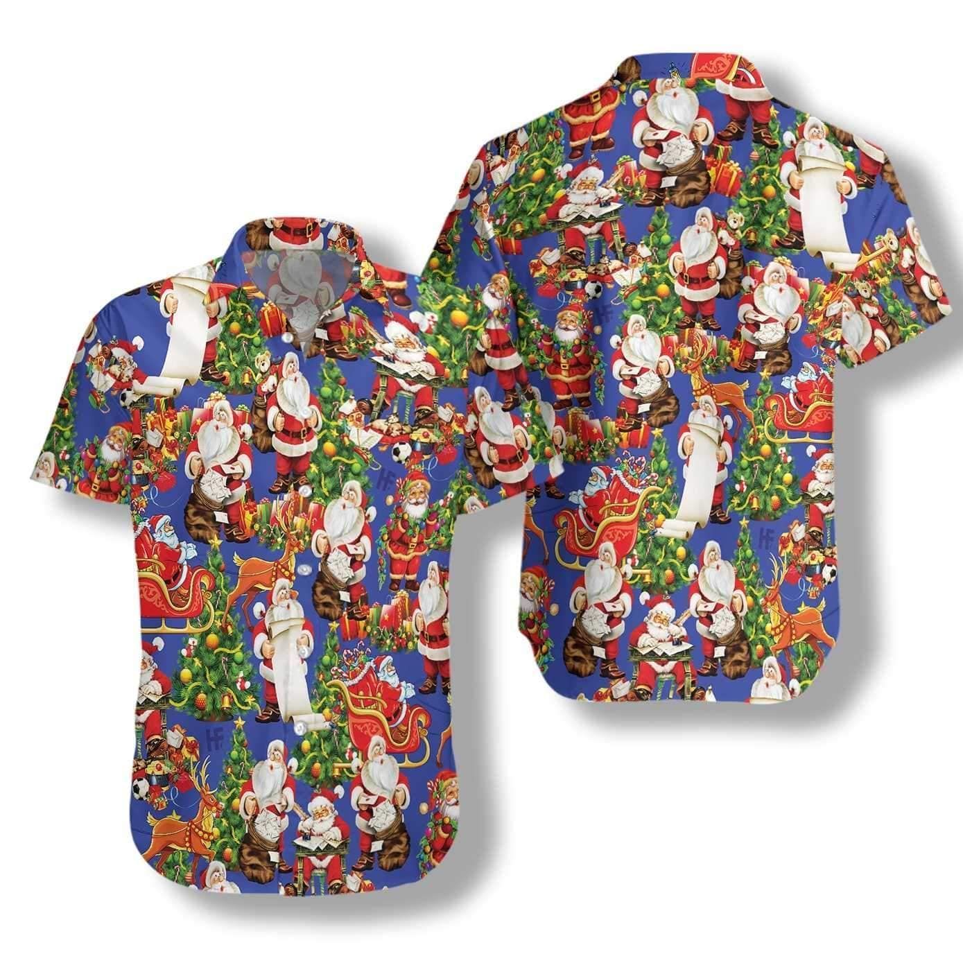 Cover Your Body With Amazing Pattern Christmas Santa Claus Hawaii Aloha Shirts Ha90721