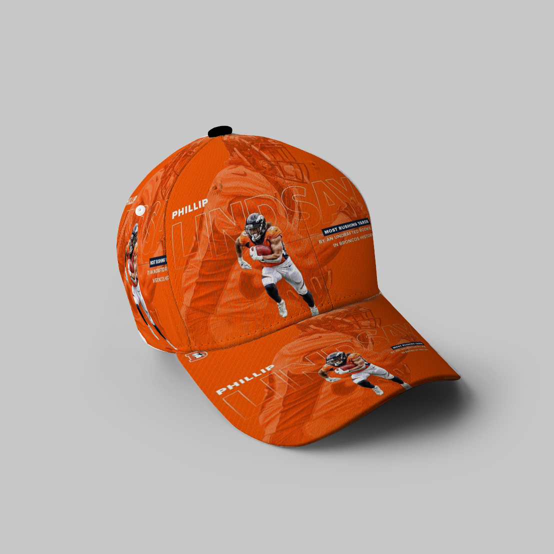 Denver Broncos Phillip Lindsay2 3D Printing Baseball Cap Classic Hat