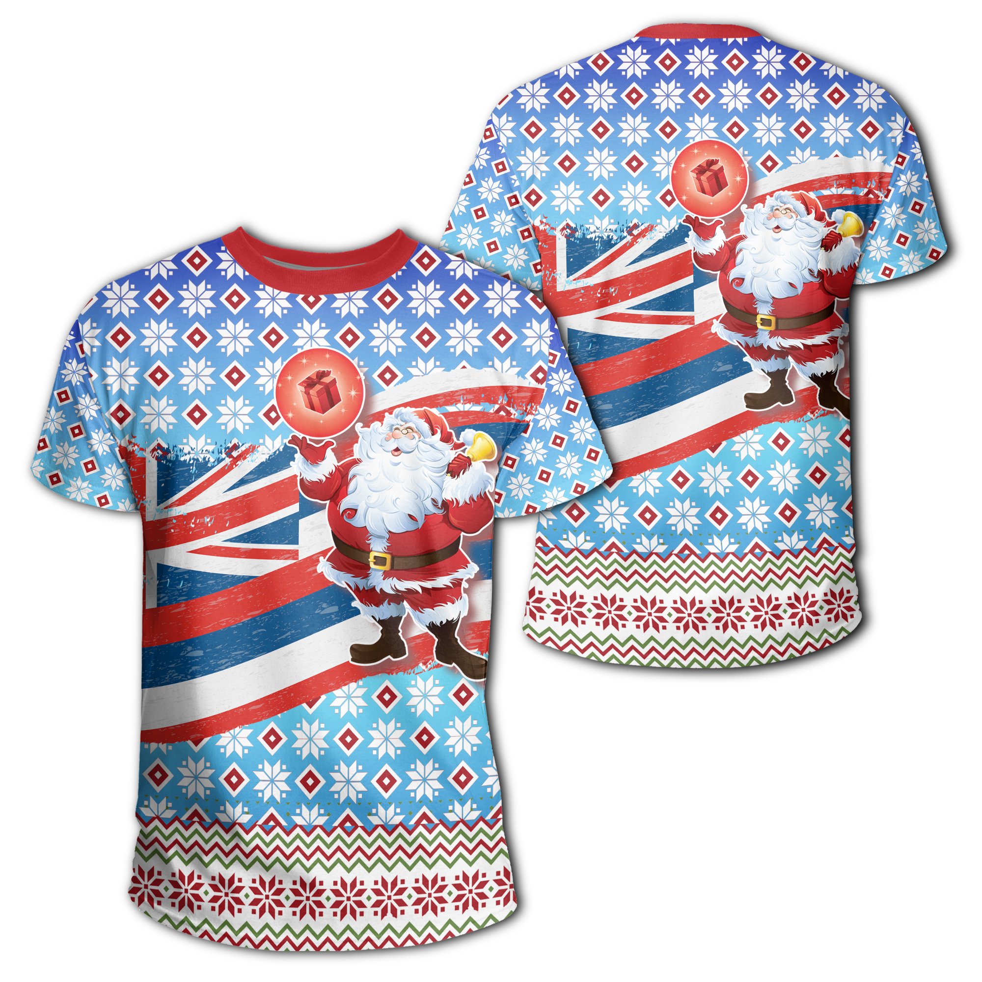 Hawaiian Flag Santa Claus Pattern Christmas Noel Style Ah Ha87711