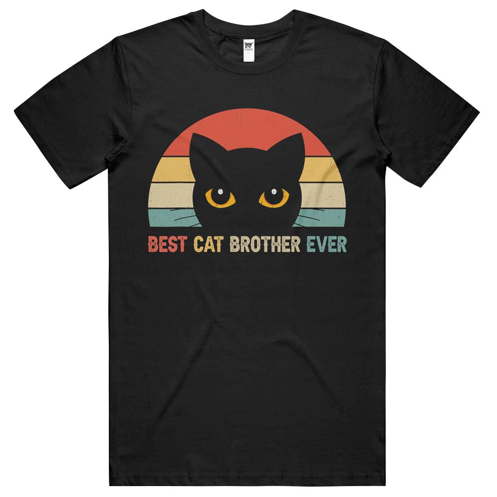 Vintage Best Cat Brother Ever Cat Lovers Gift T Shirts