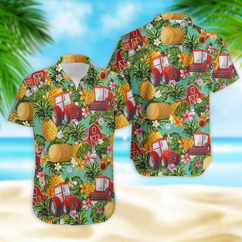 High Quality Farmer Pineapple Tropical Hawaii Aloha Shirts Dh Ha41530