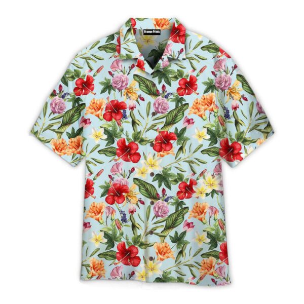 Tropical Flowers Pattern Hawaii Shirt For Men Women Ha85870