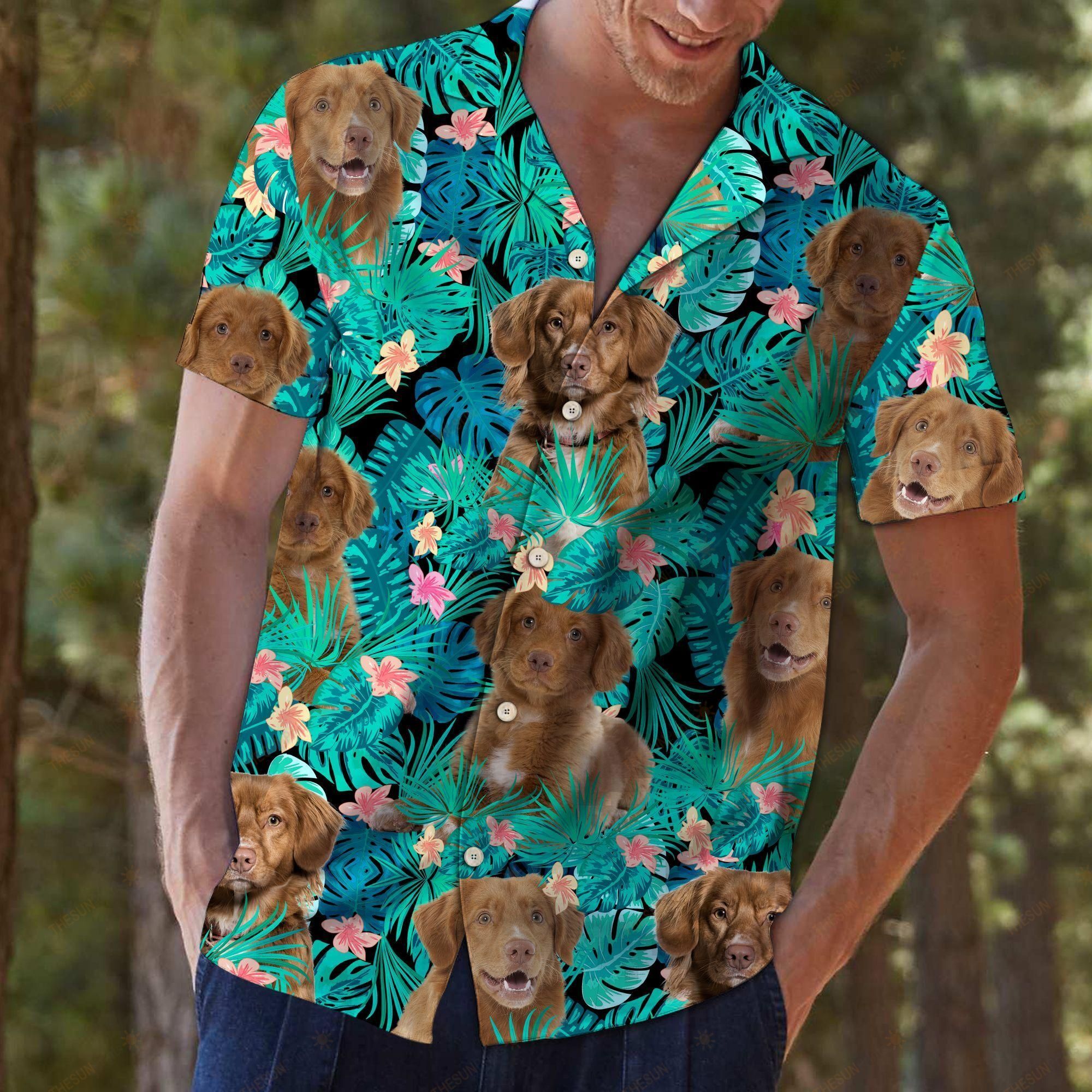 Nova Scotia Duck Tolling Retriever Tropical Hawaiian Shirt Ha13601