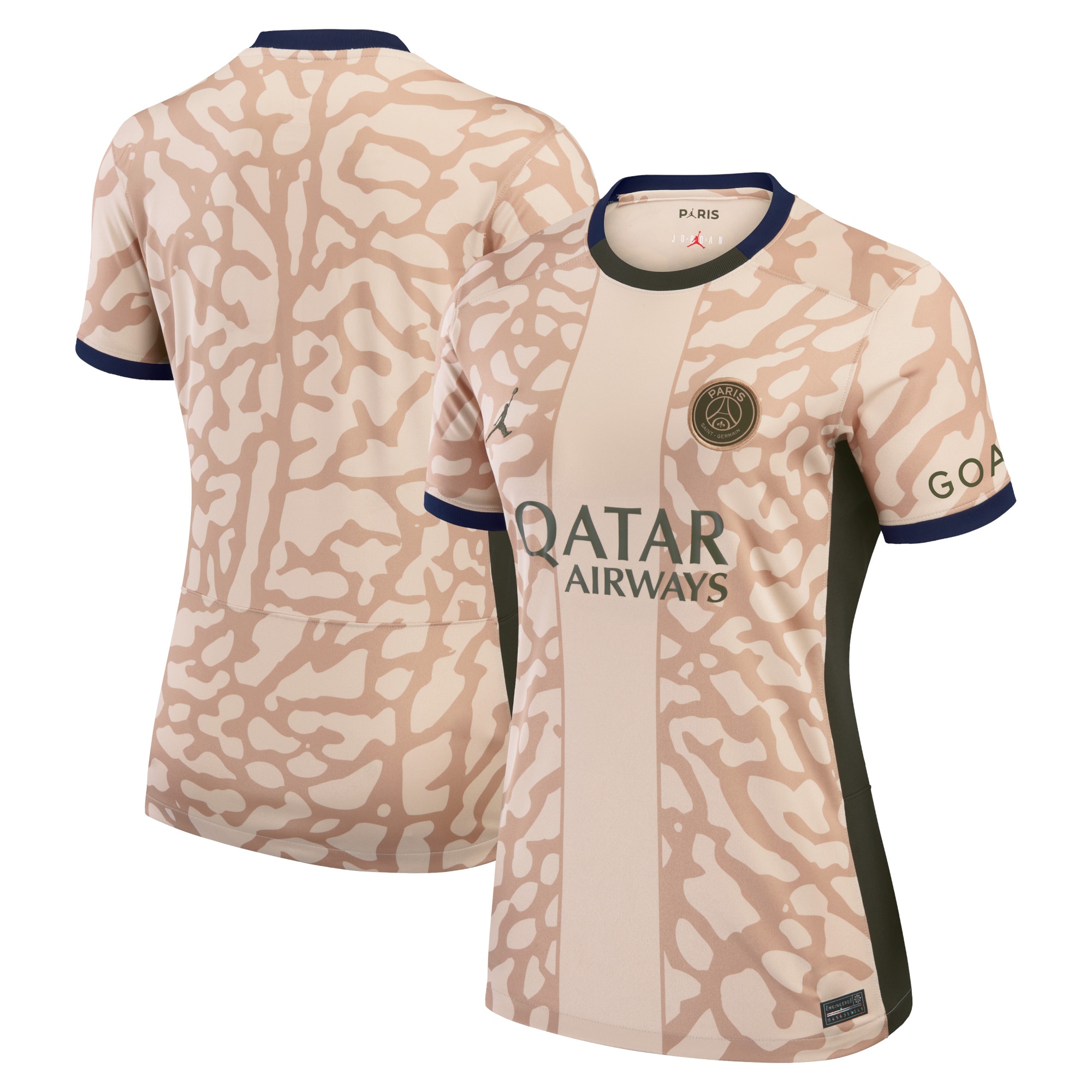 Paris Saint-Germain Jordan Brand Women's 2023/24 Fourth Stadium Replica Jersey  Tan