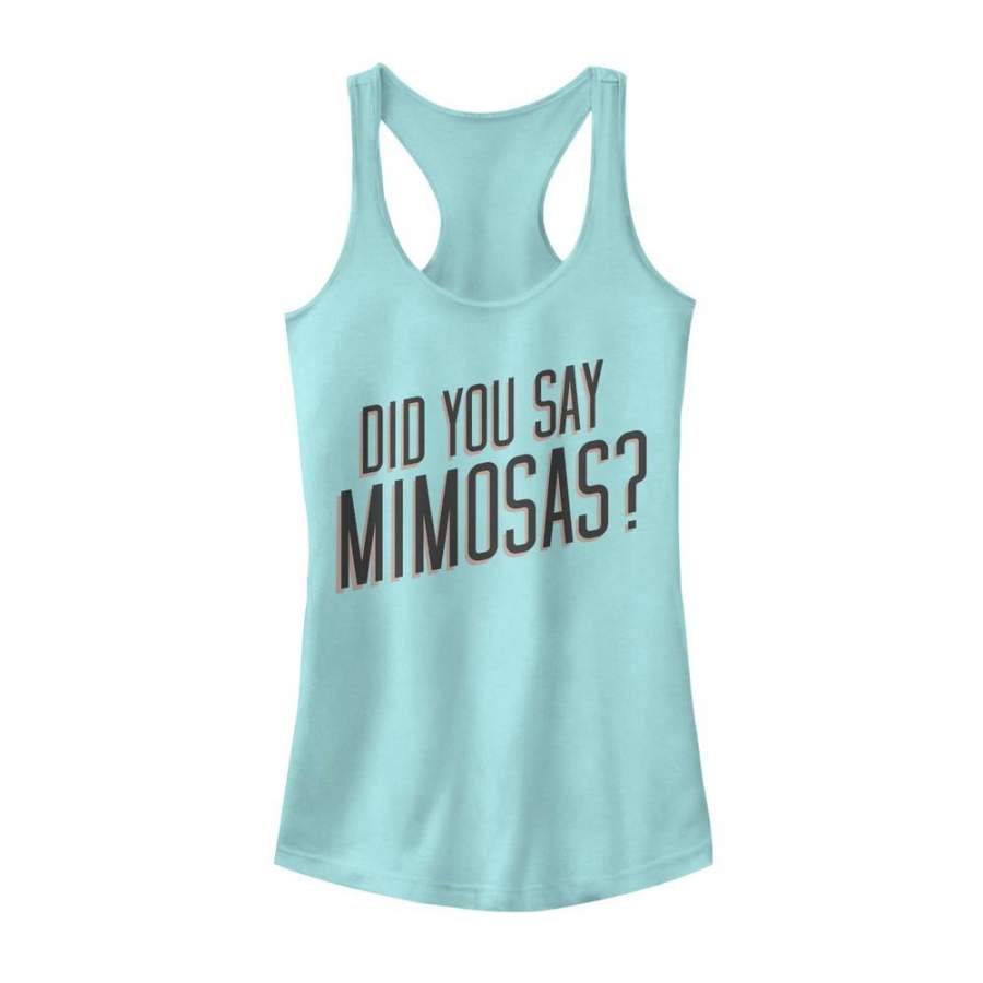 CHIN UP Junior’s Say Mimosas  Racerback Tank Cancun