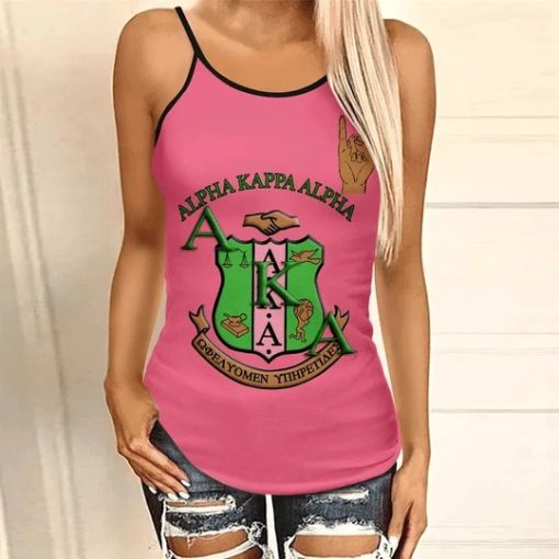 Alpha Kappa Alpha Aka Style Criss-Cross Tank Top