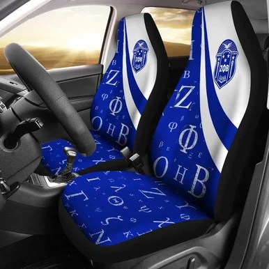 Zeta Phi Beta Car Seat Cover – Sorority Greek Alphabet Symbols Car Seat Cover