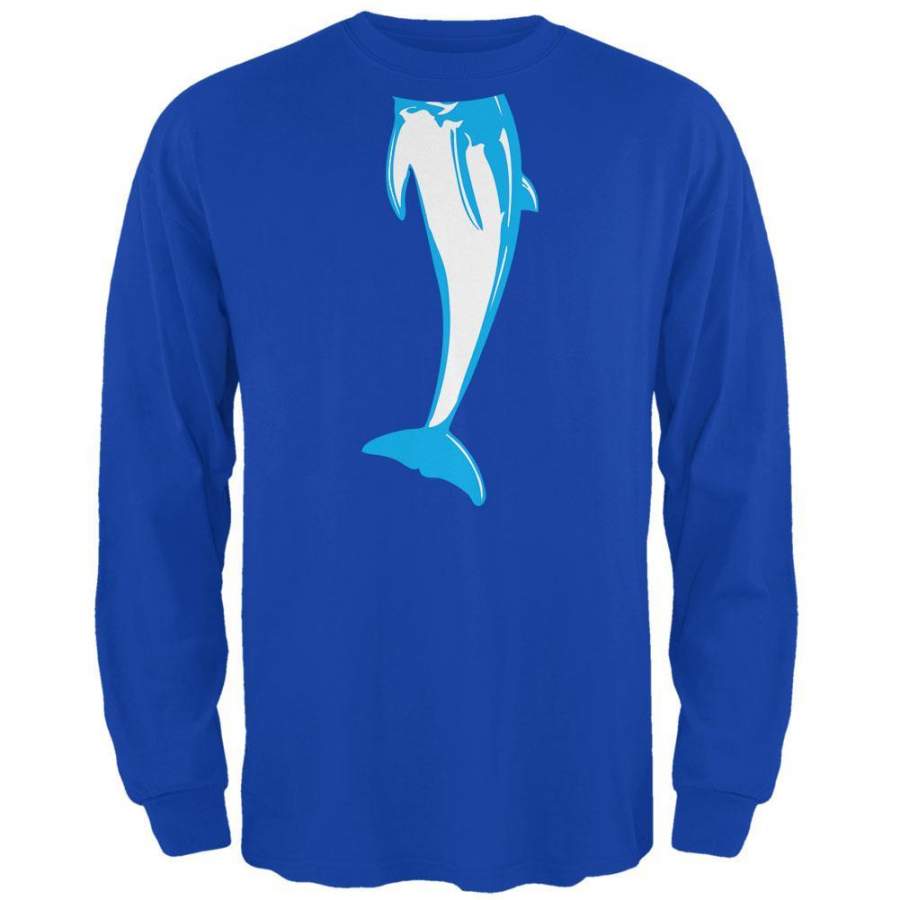 Halloween Dolphin Body Costume Mens Long Sleeve T Shirt