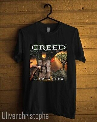 New Creed Weathered Album Cover Shirt Black Custom Usa S 2 Shirt