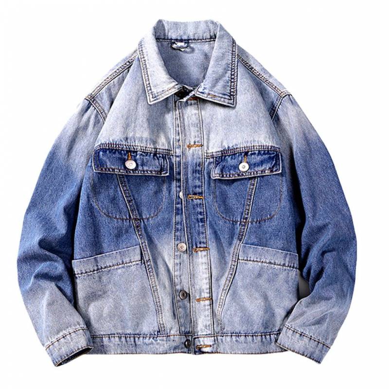 Casual Long Sleeve Turn-down Collar denim jackets