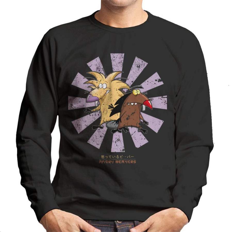 Angry Beavers Retro Japanese Men’s Sweatshirt