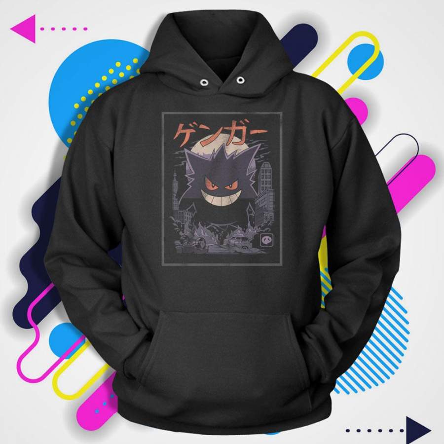 Gengar Kaiju Japan Style Pokemon Men’S Hoodie