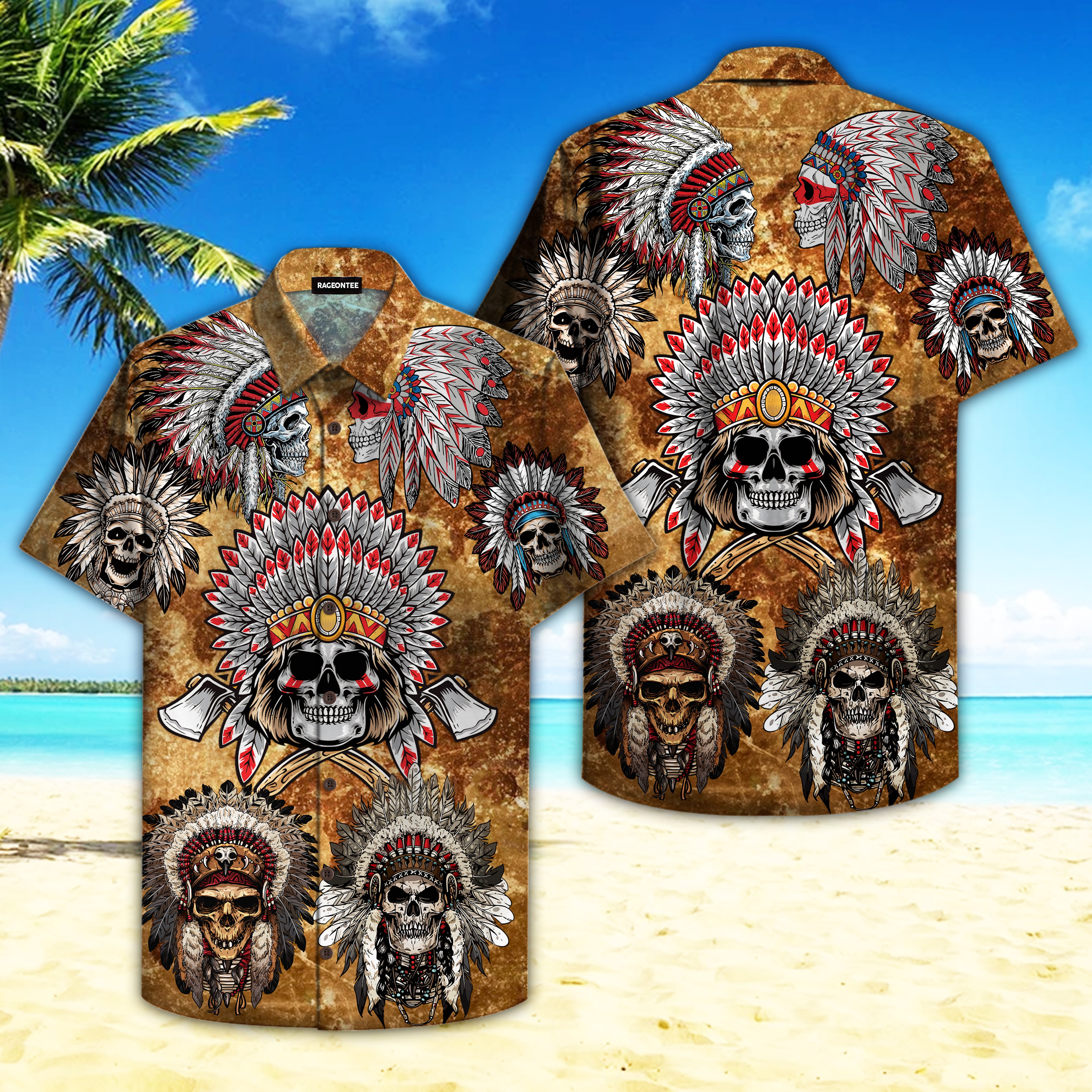 Native Skull Hawaii Shirt Unisex Adult Ha99123