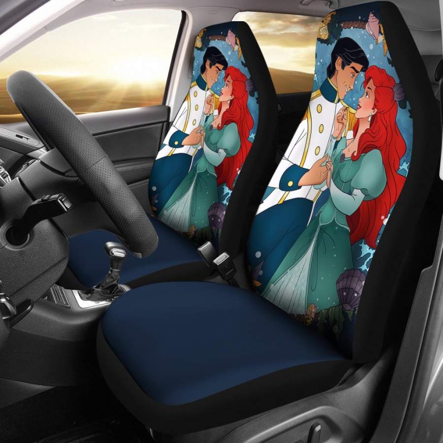 Ariel Love Eric Car Seat Covers The Little Mermaid Cartoon